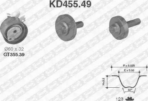 Роликовий модуль натягувача ременя (ролик, ремінь) KD455.49