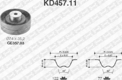 Комплект ремня ГРМ KD45711 SNR