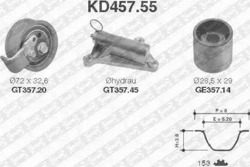Роликовий модуль натягувача ременя (ролик, ремінь) KD457.55