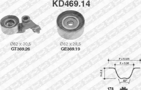 Роликовий модуль натягувача ременя (ролик, ремінь) KD469.14