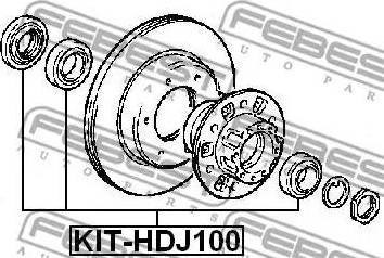 KITHDJ100 FEBEST Подшипник ступицы задней внутренний купить в Чернигов