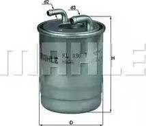 Фильтр топливный mahle KL 490/1D