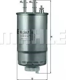 Фільтр паливний 1.3-2.0d multijet doblo 05-/ducato 11-/combo 12-/nemo 10- KL 567
