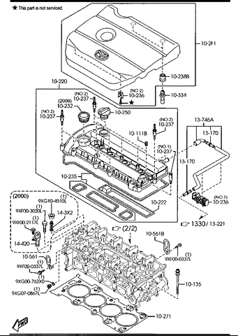 MAZDA L3G210271A Прокладка головки блока цилиндров (ГБЦ) в наличии Житомир