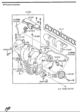 LF1518741 MAZDA Клапан соленоид регулирования заслонки EGR купить в Винница