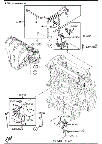 LF8218740 MAZDA Клапан соленоид регулирования заслонки EGR купить в Тернополь