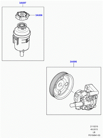 LR000578 LAND ROVER Бачок ГУР купить в Винница