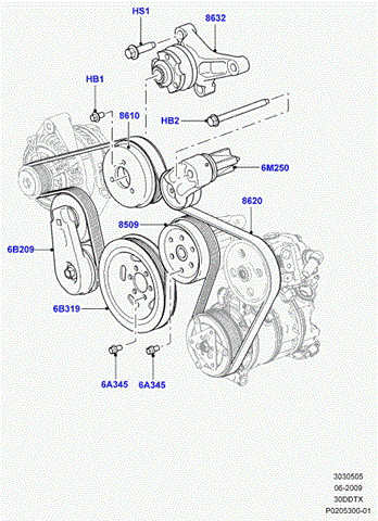 LR013697 LAND ROVER Ремень агрегатов приводной купить в Харьков