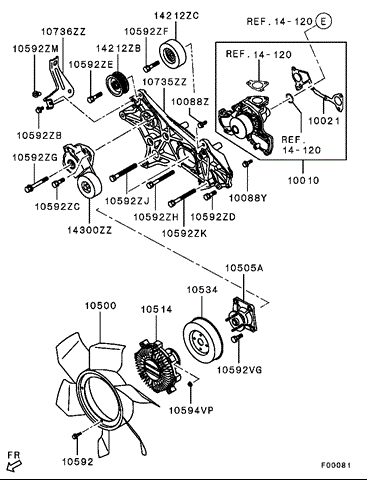 Ролик ремня навесного оборудования MD368209