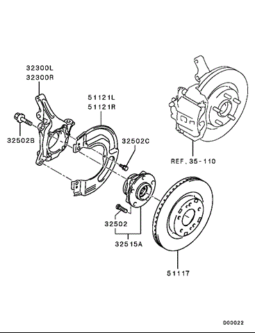 Маточина колеса MR594979
