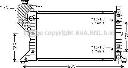 Ava db радіатор охолодження акпп sprinter 2.2cdi 00- MSA2343