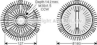 MSC407 AVA Вискомуфта вентилятора купить в Николаев