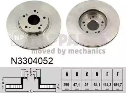 Ротор тормозной N3304052 NIPPARTS