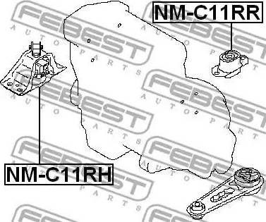 Подушка двигателя NMC11RH FEBEST