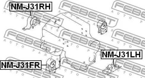Подушка двигателя NMJ31RH FEBEST