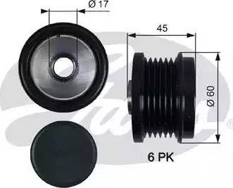 Шкив ремня генератора OAP7155 GATES