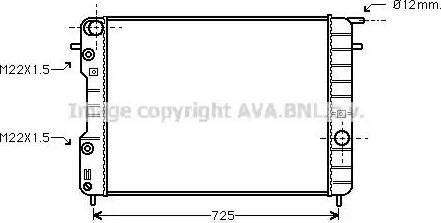 Радиатор водяной OLA2248 AVA