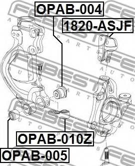 OPAB010Z FEBEST Сайлентблок передней цапфы (кулака)  купить в Тернополь