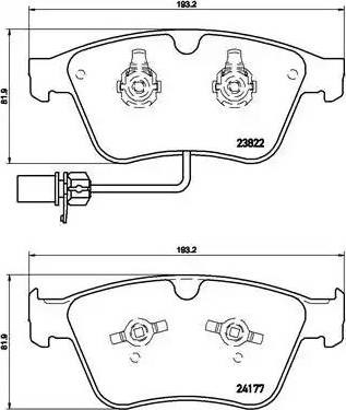 Колодки тормозные P05003 BREMBO