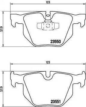 Колодки тормозные задние, дисковые P06039 BREMBO
