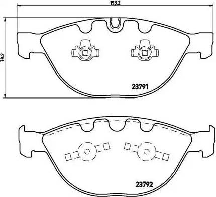 Колодки тормозные дисковые комплект P06047 BREMBO