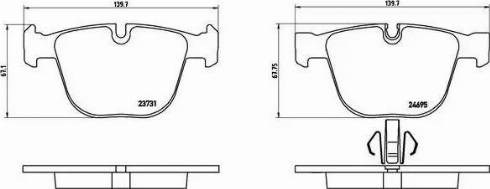 Задние дисковые колодки P06053 BREMBO