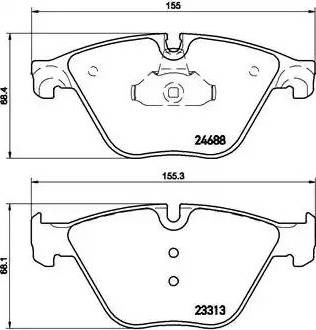 Колодки тормозные передние дисковые P06074 BREMBO
