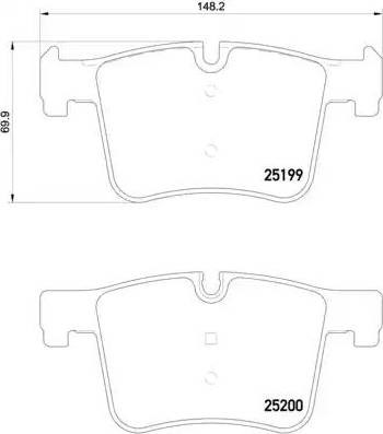 Колодки тормозные P06075 BREMBO