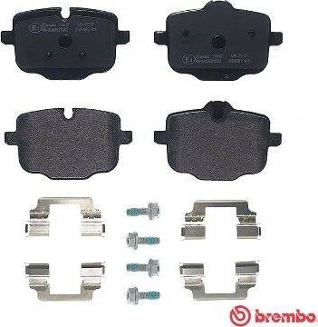 Колодки тормозные задние, дисковые P06101 BREMBO