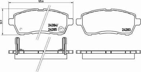 Тормозные колодки P16013 BREMBO