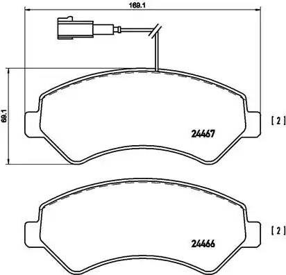 Колодки тормозные дисковые комплект P23136 BREMBO