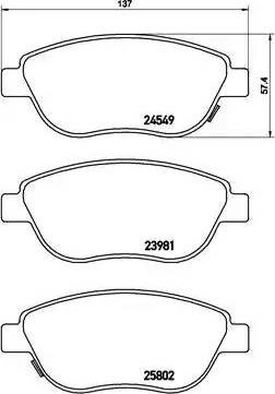 P23153 BREMBO Колодки тормозные передние дисковые купить в Каменское
