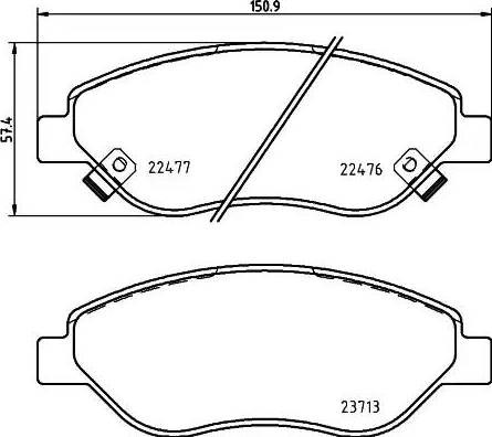Передние тормозные колодки P23178 BREMBO