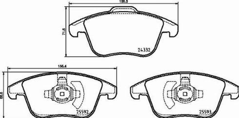 Колодки передние P24211 BREMBO