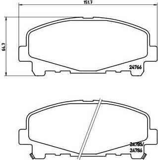 Колодки тормозные P28043X BREMBO