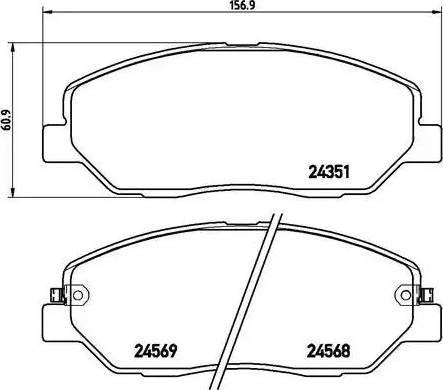 P30036 BREMBO Колодки тормозные передние дисковые купить в Львов