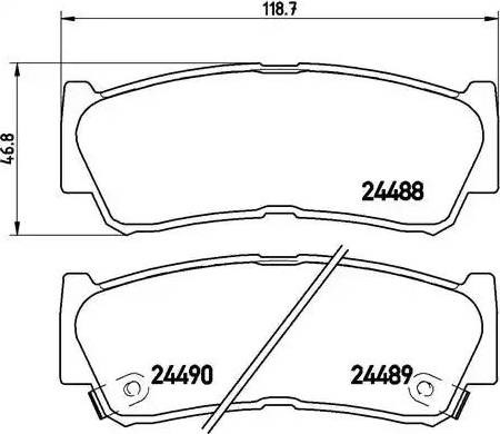 BREMBO P30037 Колодки тормозные задние дисковые в наличии Николаев