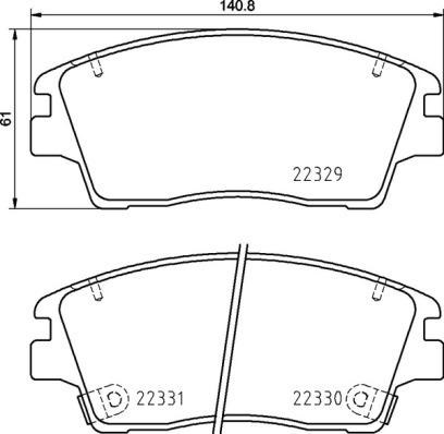 Колодки передние P30096 BREMBO