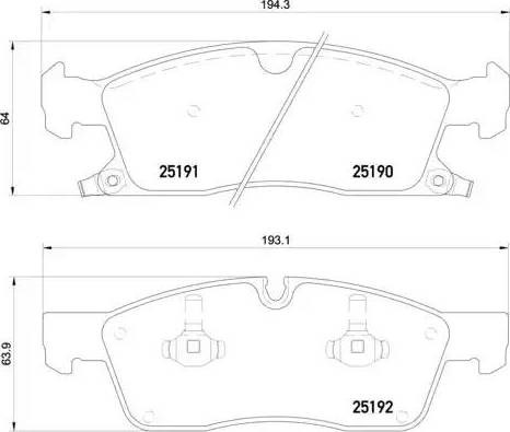 Колодки тормозные P37017 BREMBO