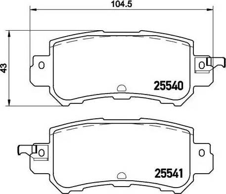 Колодки на тормоз задний дисковый P49047 BREMBO