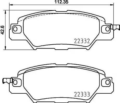 Колодки на тормоз задний дисковый P49053 BREMBO