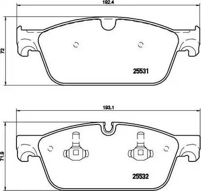 Колодки тормозные передние дисковые P50102 BREMBO