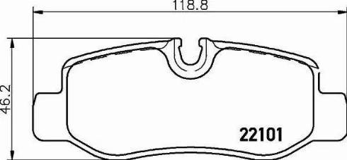 Комплект задних колодок P50126 BREMBO