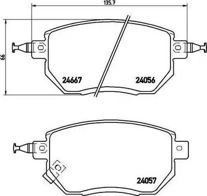 Колодки тормозные P56051 BREMBO
