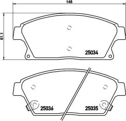 Колодки передние P59077 BREMBO