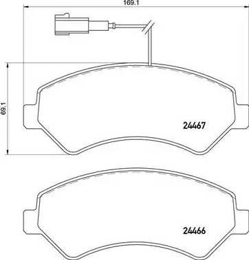 Колодки тормозные дисковые комплект P61118 BREMBO