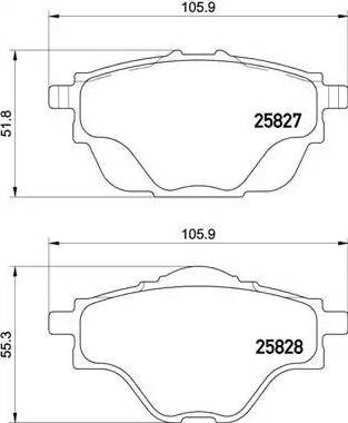 Задние колодки P61124 BREMBO