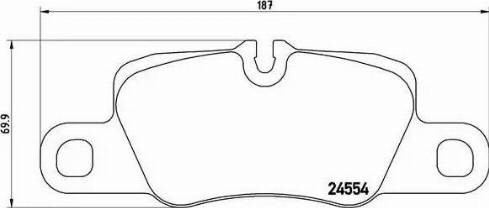 Комплект задних колодок P65020 BREMBO