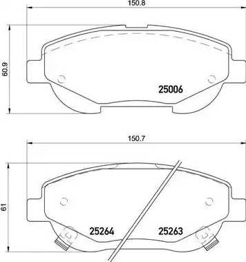 Колодки передние P83148 BREMBO