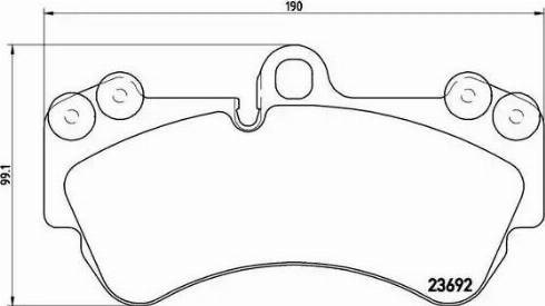 Колодки тормозные дисковые комплект P85069 BREMBO